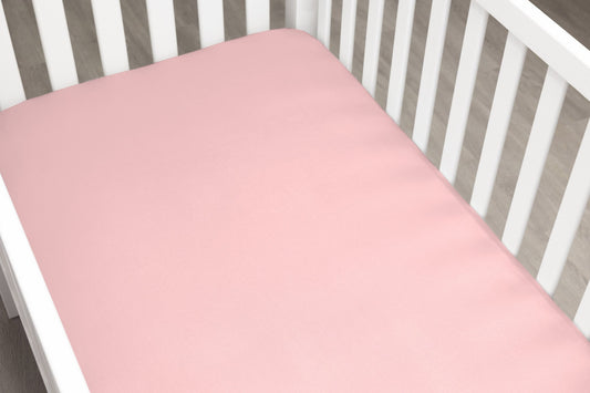 Solid Crystal Pink Crib Sheet - New Arrivals Inc