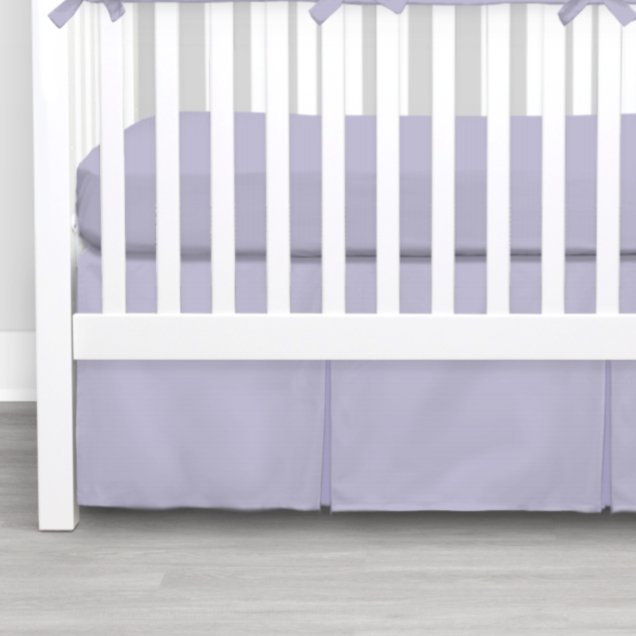 Solid Lilac Crib Skirt Box Pleat - New Arrivals Inc