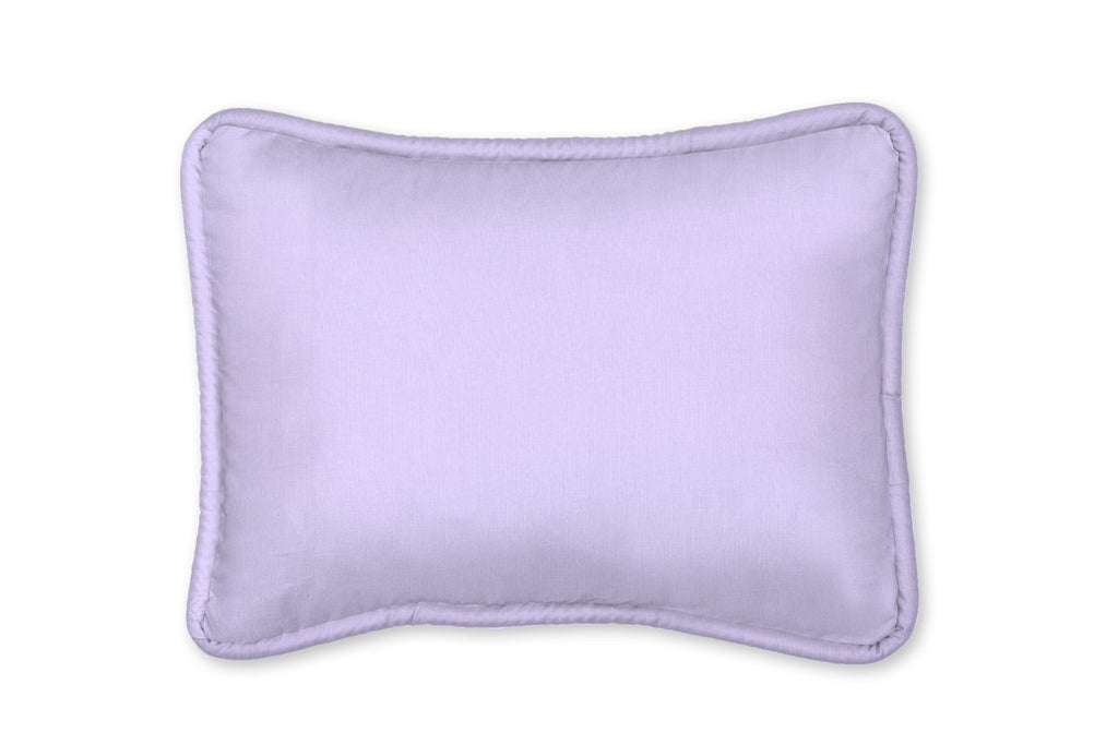 Solid Lilac Decorative Pillow with Piping