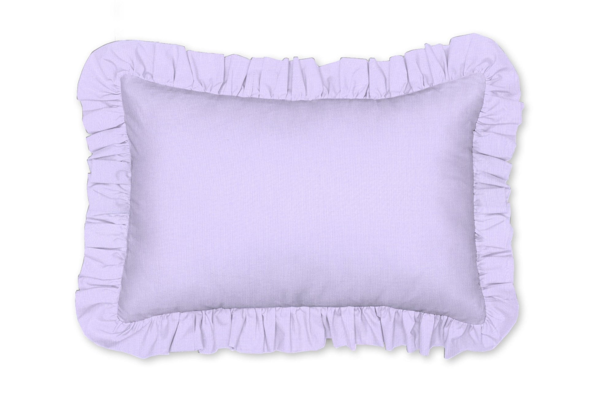 Solid Lilac Decorative Pillow with Ruffle - New Arrivals Inc