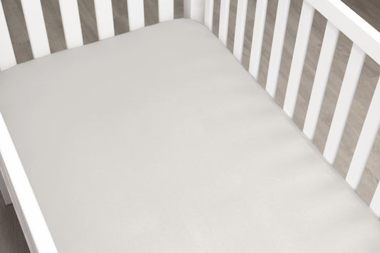 Solid Mystic Gray Crib Sheet - New Arrivals Inc