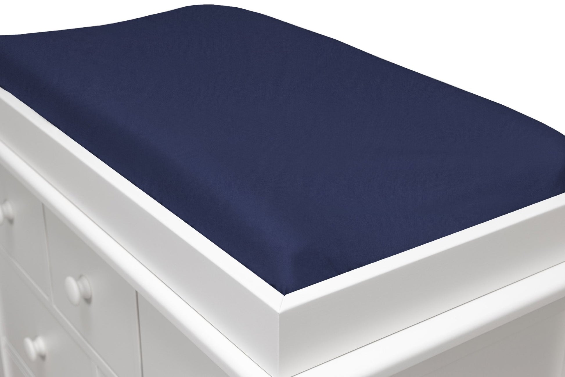 Solid Navy Minky Changing Pad Cover - New Arrivals Inc