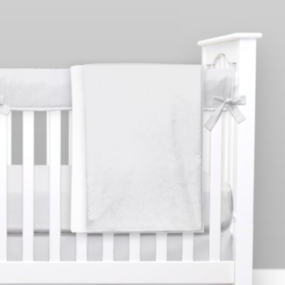 Solid Silver Gray Crib Blanket - New Arrivals Inc