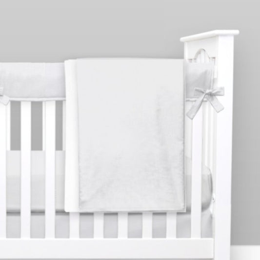 Solid Silver Gray Crib Blanket - New Arrivals Inc