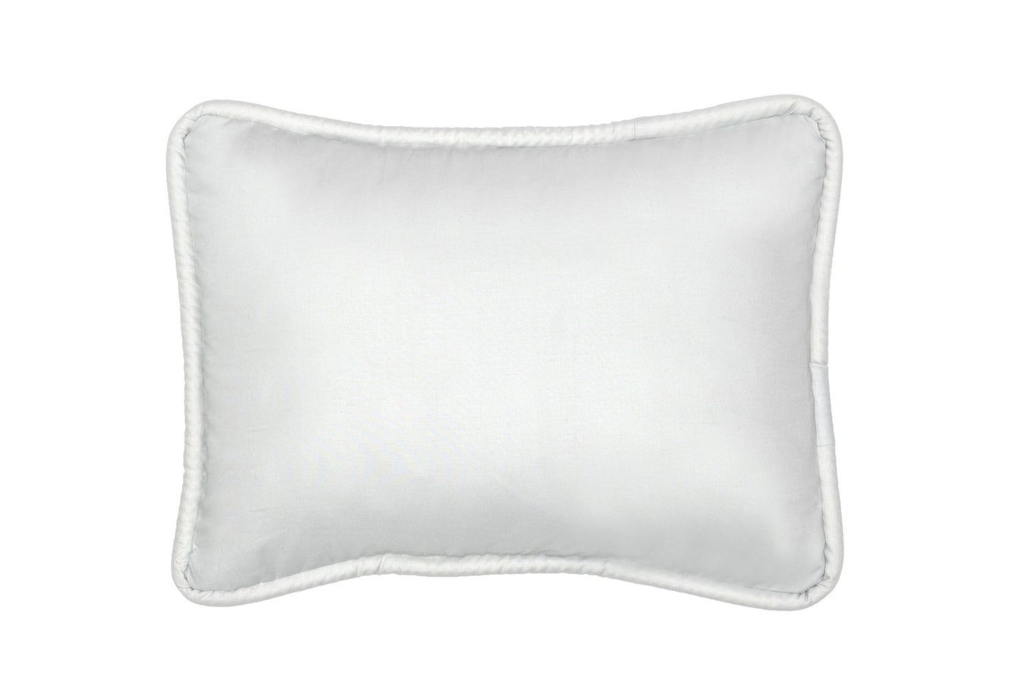 Solid Silver Gray Decorative Pillow with Piping - New Arrivals Inc