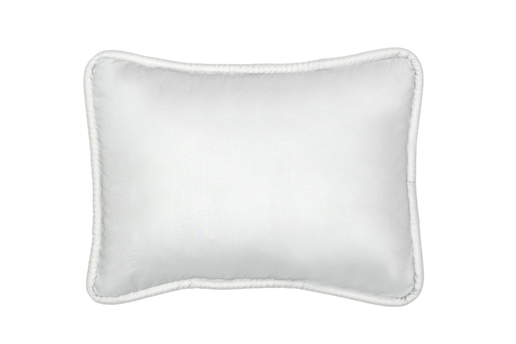 Solid Silver Gray Decorative Pillow with Piping