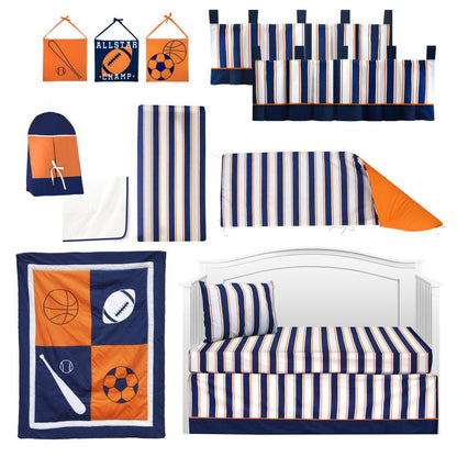 Sports 13 Piece Crib Bedding Set - New Arrivals Inc