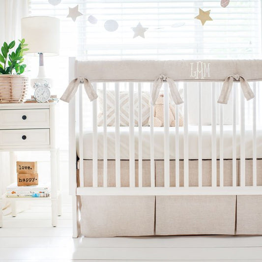 Summerville Linen Crib Bedding - New Arrivals Inc