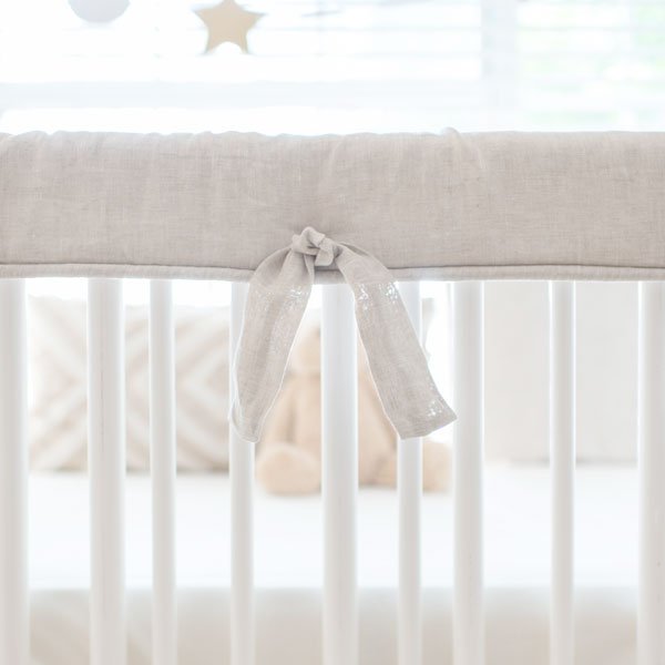 Summerville Linen Crib Bedding - 4 Piece Set - New Arrivals Inc