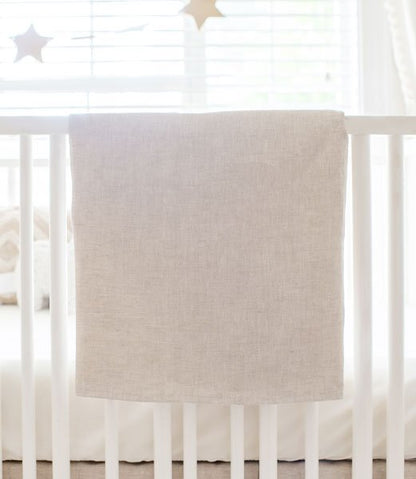 Summerville Linen Crib Blanket - New Arrivals Inc