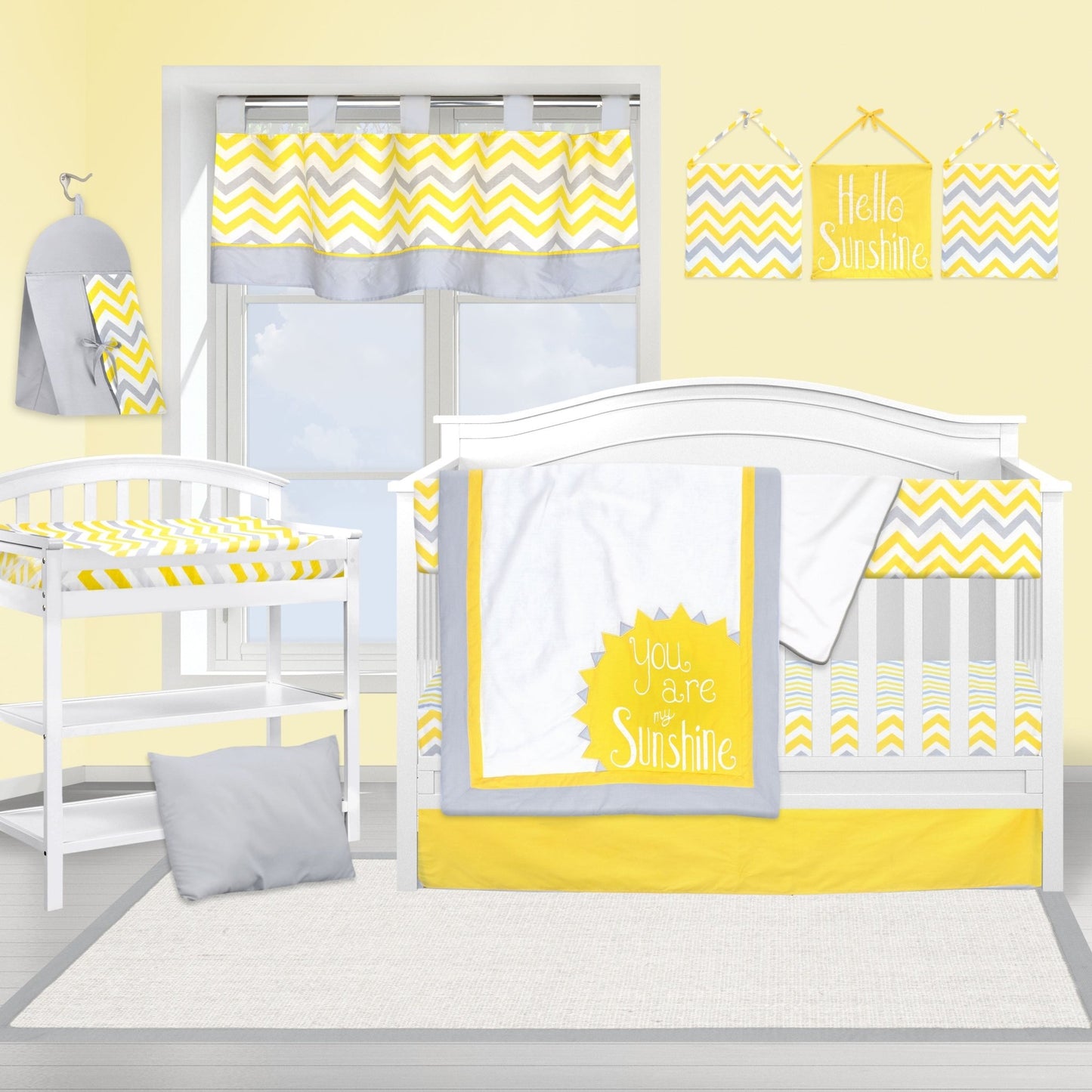 Sunshine 13 Piece Crib Bedding Set - New Arrivals Inc