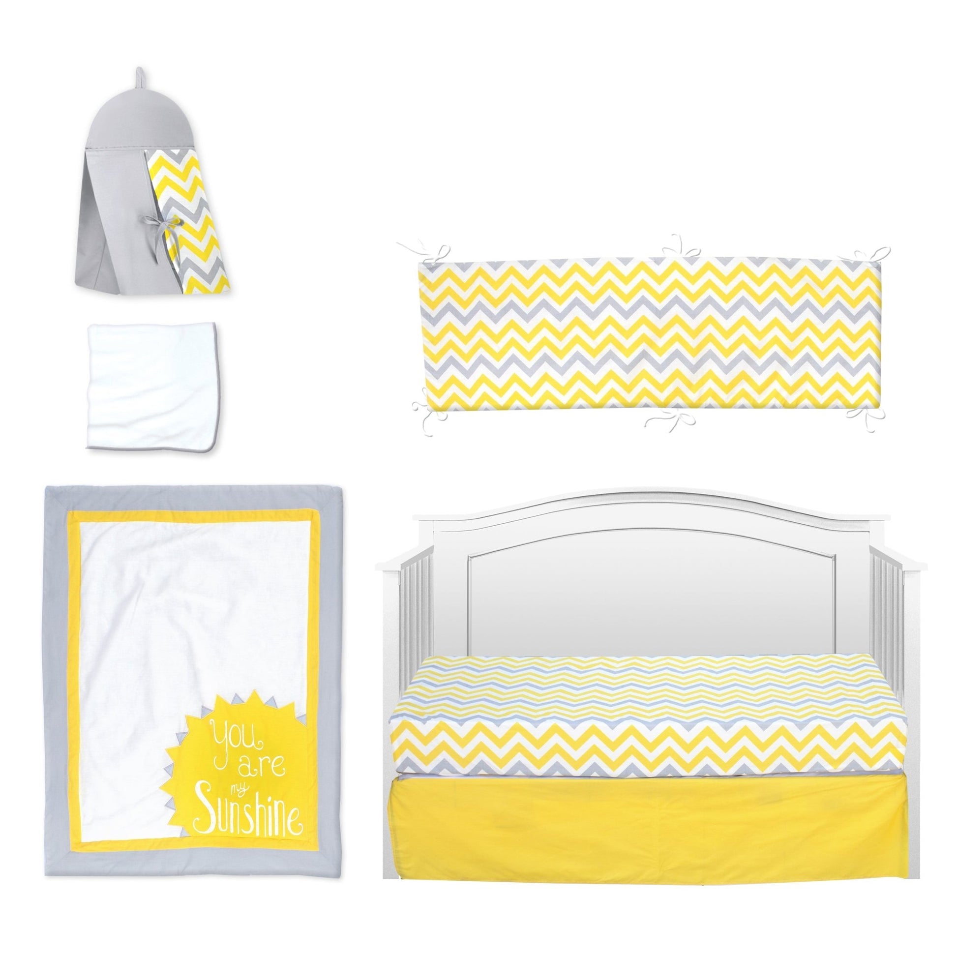 Sunshine 6 Piece Crib Bedding Set - New Arrivals Inc