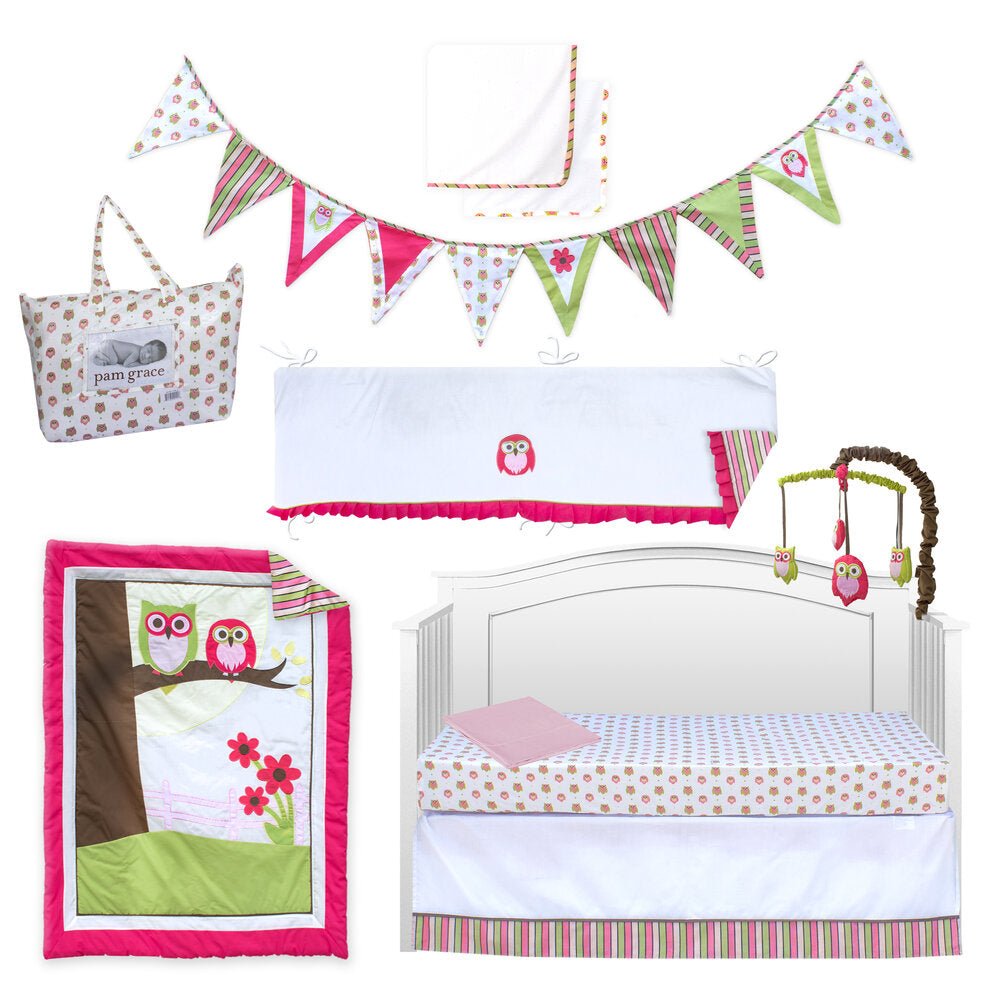 Sweet Dreams Owl 10 Piece Crib Bedding Set - New Arrivals Inc