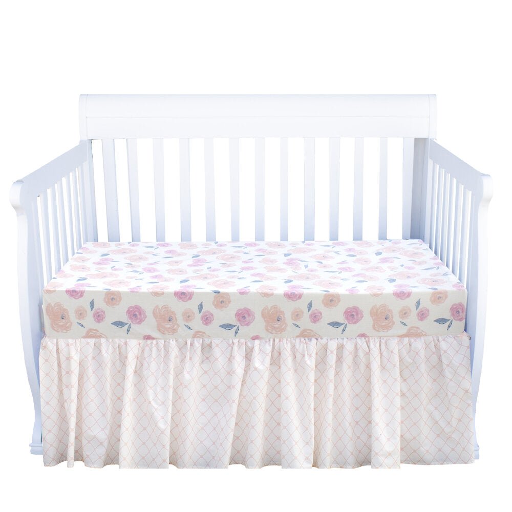 Watercolor Rose 10 Piece Crib Bedding Set - New Arrivals Inc