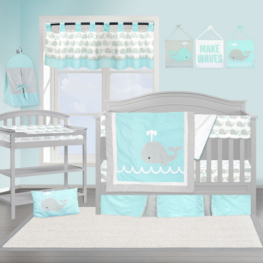 Whale 13 Piece Crib Bedding Set - New Arrivals Inc