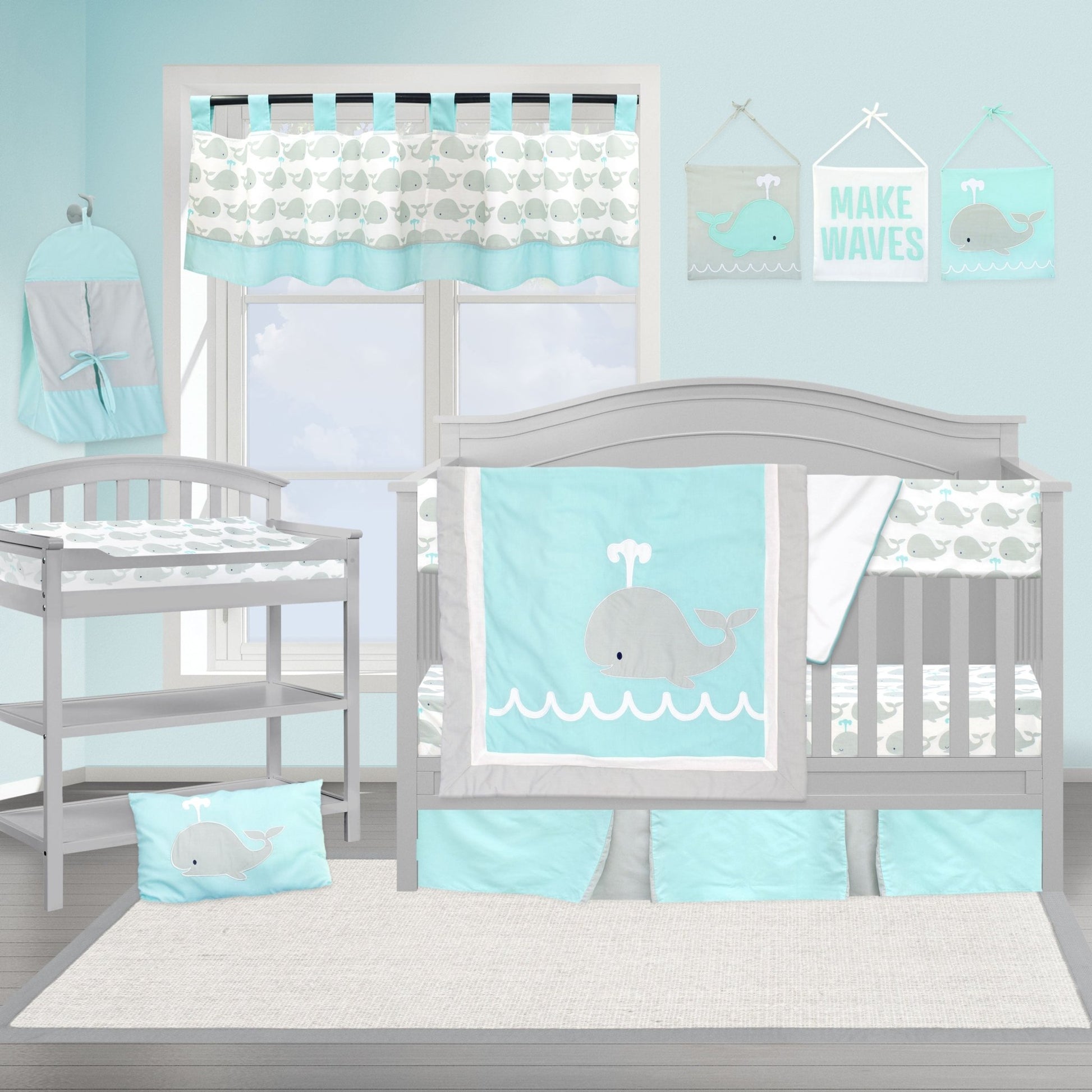 Whale 13 Piece Crib Bedding Set - New Arrivals Inc