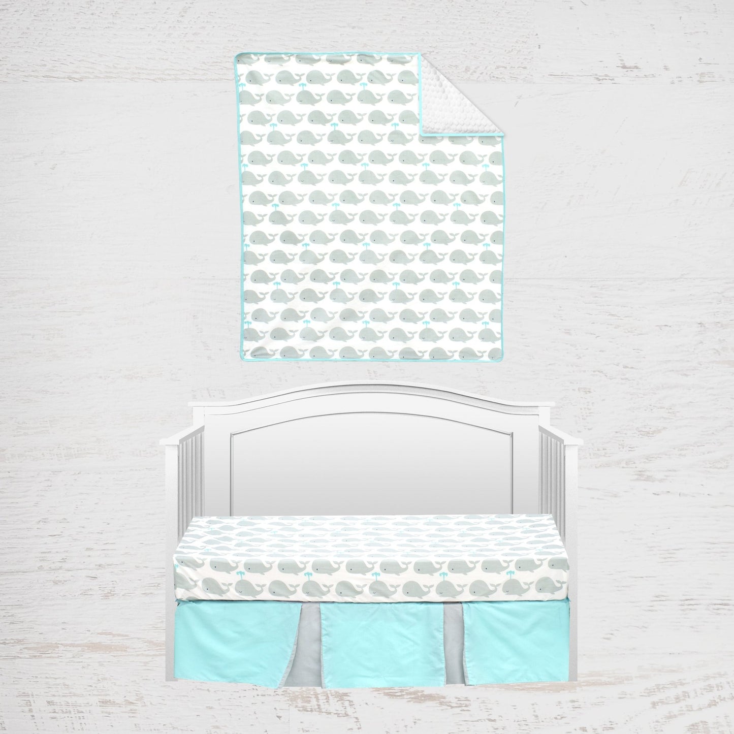 Whale 3 Piece Crib Bedding Set - New Arrivals Inc