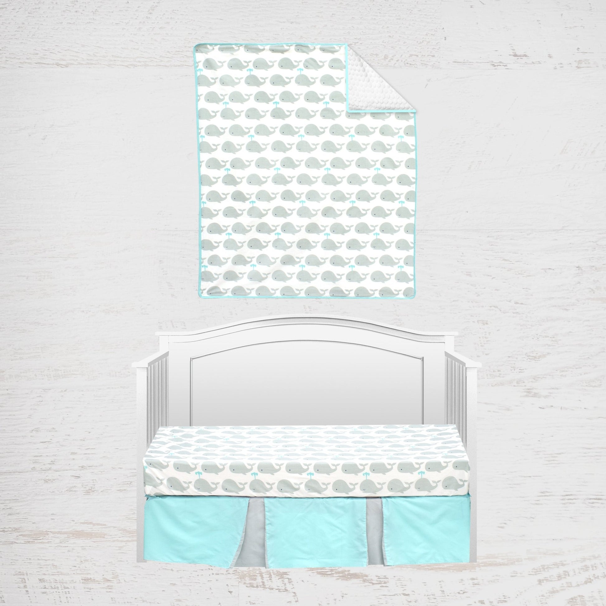 Whale 3 Piece Crib Bedding Set - New Arrivals Inc