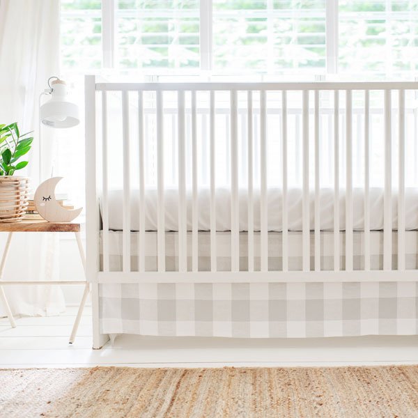 Plaid 2024 crib skirt