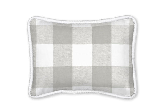 White and Gray Buffalo Plaid Decorative Pillow - New Arrivals Inc