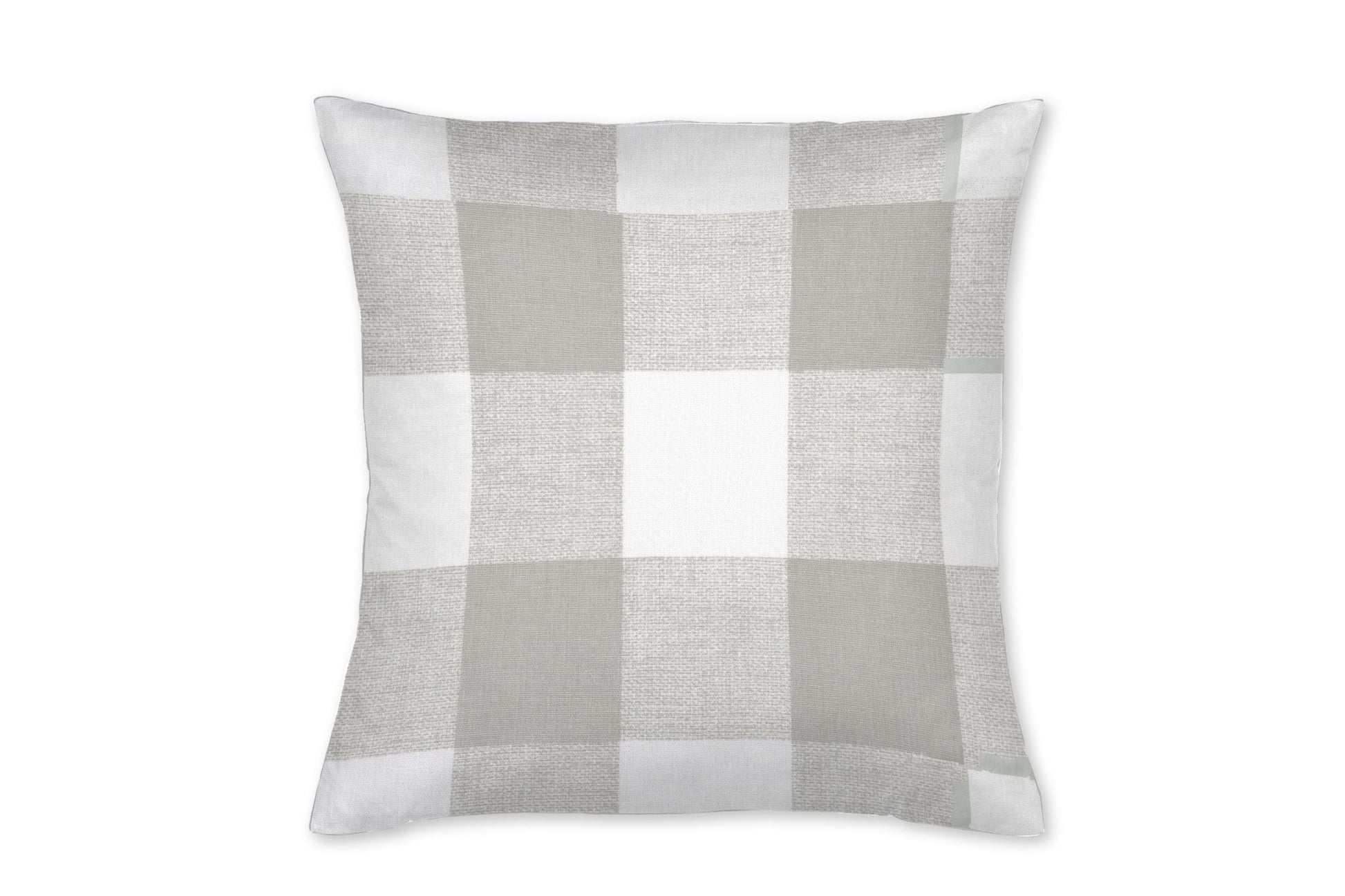 White and Gray Buffalo Plaid Throw Pillow - New Arrivals Inc