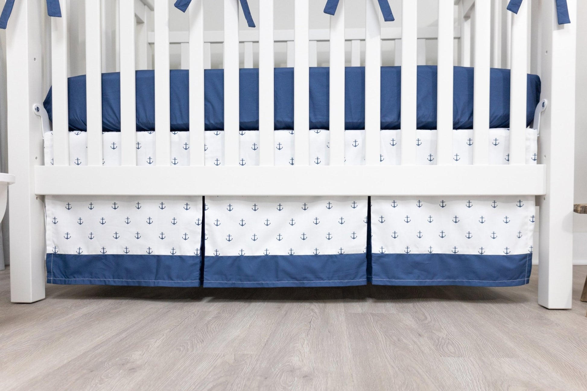 Crib Skirt Baby Boy Mini Crib Bedding Crib Skirt Boy Light Blue