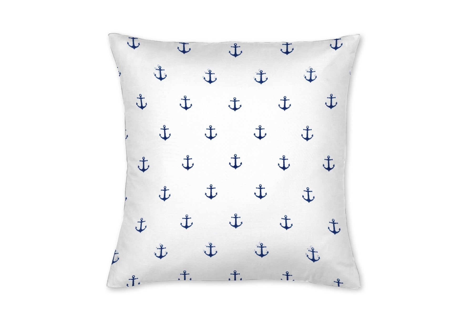 White and Navy Mini Anchors Throw Pillow - New Arrivals Inc